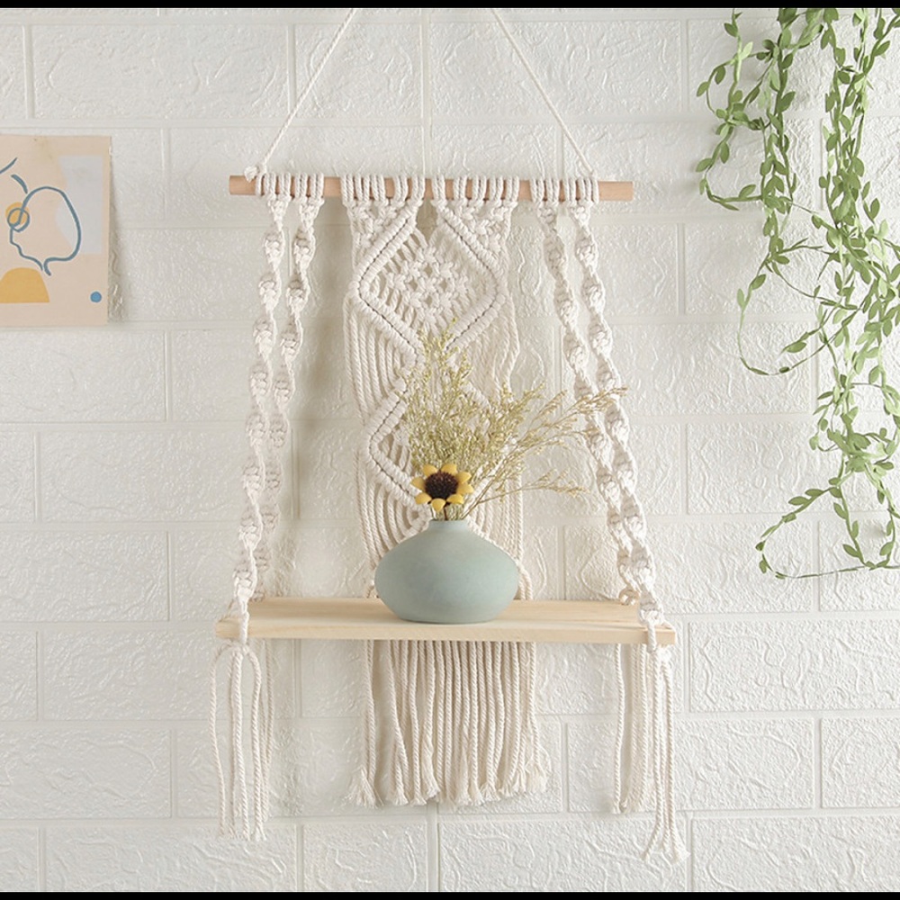 Bohemian Style Tapestry Handcrafted Macrame Wall Hanging 2PC - Picture 2 of 8